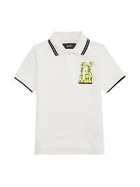 Little Kid's & Logo Tiger Polo Shirt
