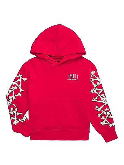 Little Kid's & Logo Bones Hoodie