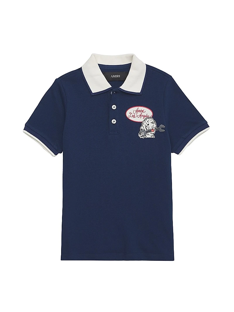 Little Kid's & Station Patch Polo Shirt
