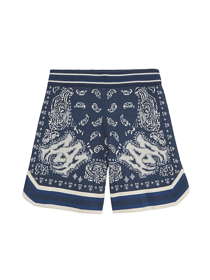 Little Boy's & Bandana Knit Shorts
