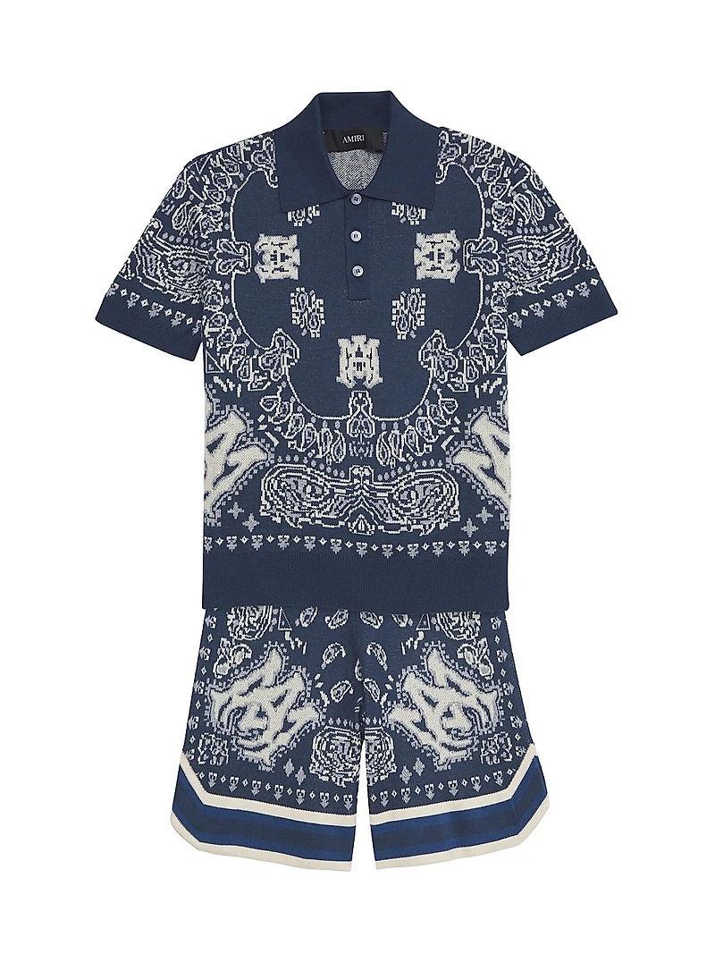 Little Boy's & Bandana Knit Shorts