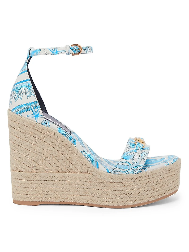 120MM Baroque Leather Espadrilles