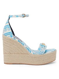 120MM Baroque Leather Espadrilles