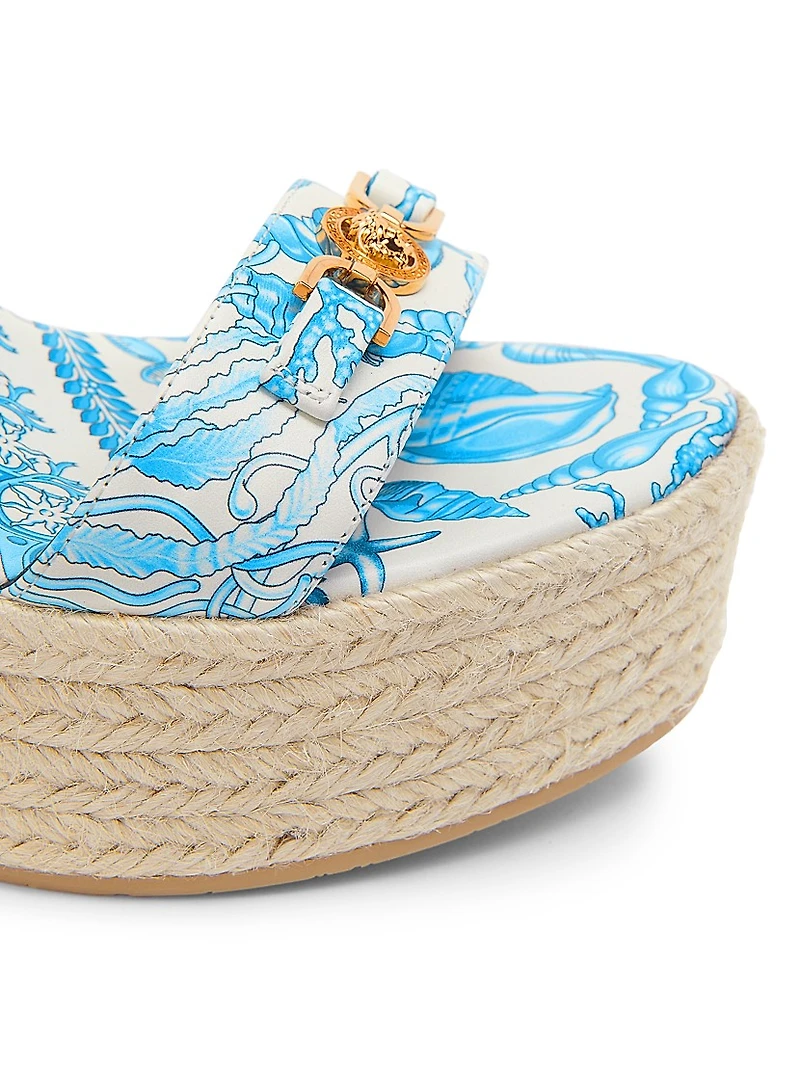 120MM Baroque Leather Espadrilles