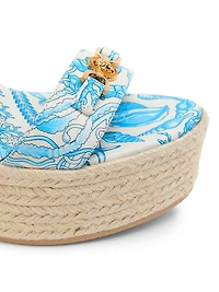 120MM Baroque Leather Espadrilles