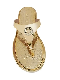 Medusa Metallic Baroque Flip-Flops