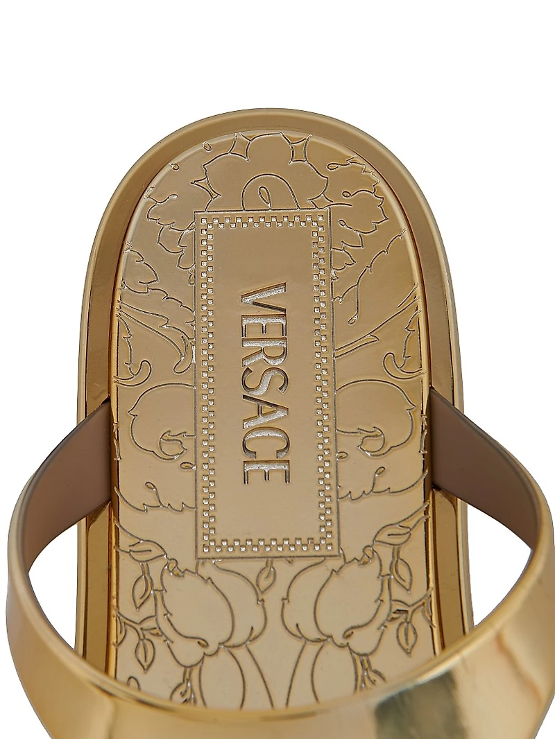 Medusa Metallic Baroque Flip-Flops