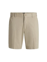Slim-Fit Shorts Micro-Patterned Stretch Cotton