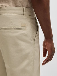 Slim-Fit Shorts Micro-Patterned Stretch Cotton