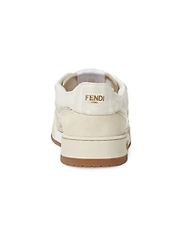Match FF Logo Print Suede & Canvas Sneakers