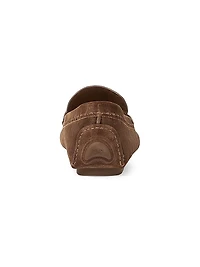 Suede Logo Moccasin-Style Driving Loafers