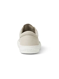 Domino Logo Leather Low-Top Sneakers