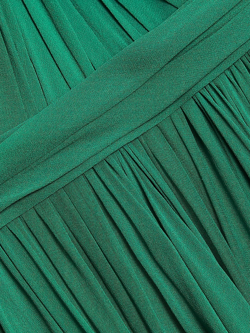 Strapless Silk Chiffon A-Line Gown