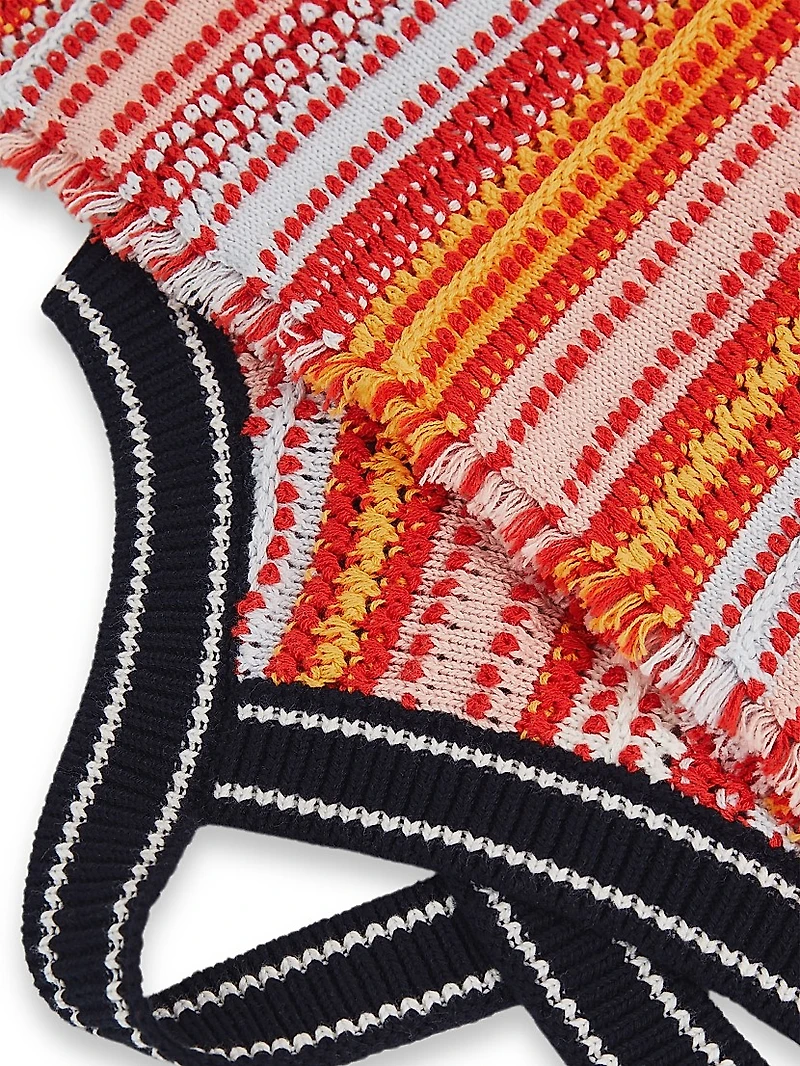 Little Girl's & Striped Crochet Knit Dress