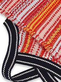 Little Girl's & Striped Crochet Knit Dress
