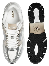 Abundance Metallic Leather Low-Top Sneakers