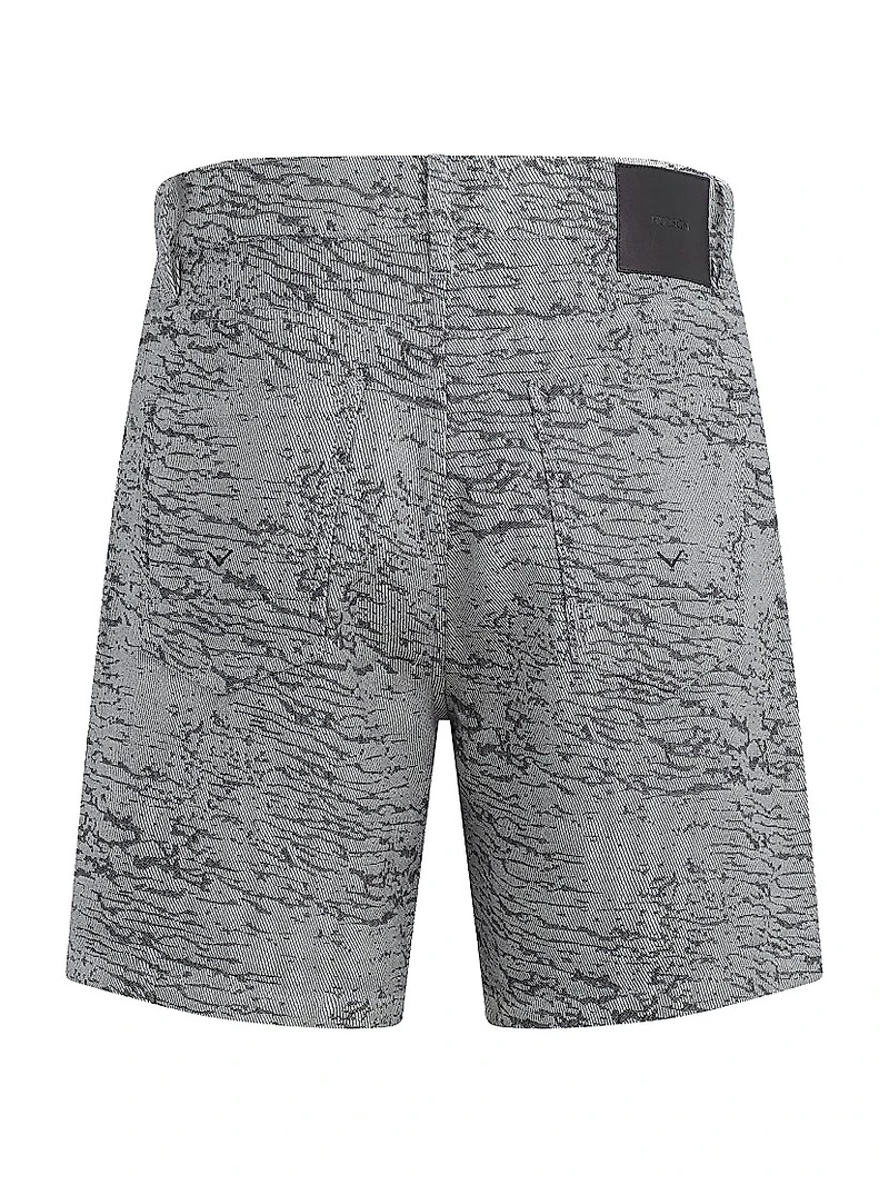 Clint Jacquard Denim Shorts