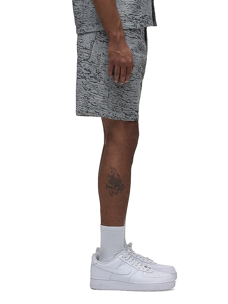 Clint Jacquard Denim Shorts