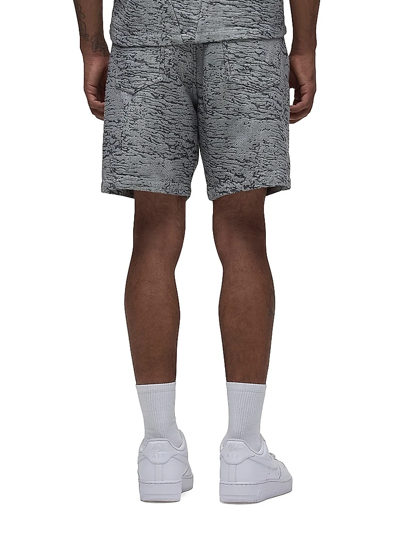 Clint Jacquard Denim Shorts