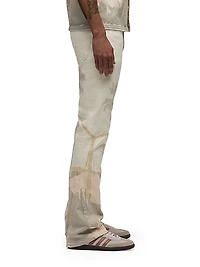 Walker Desert Graphic Stretch Flared Jeans