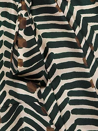 Printed Silk Belted Shirtdress