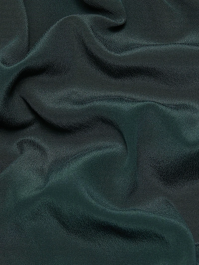 Draped Silk Wrap Dress