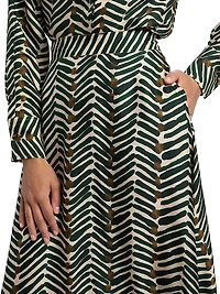 Printed Silk A-Line Maxi Skirt