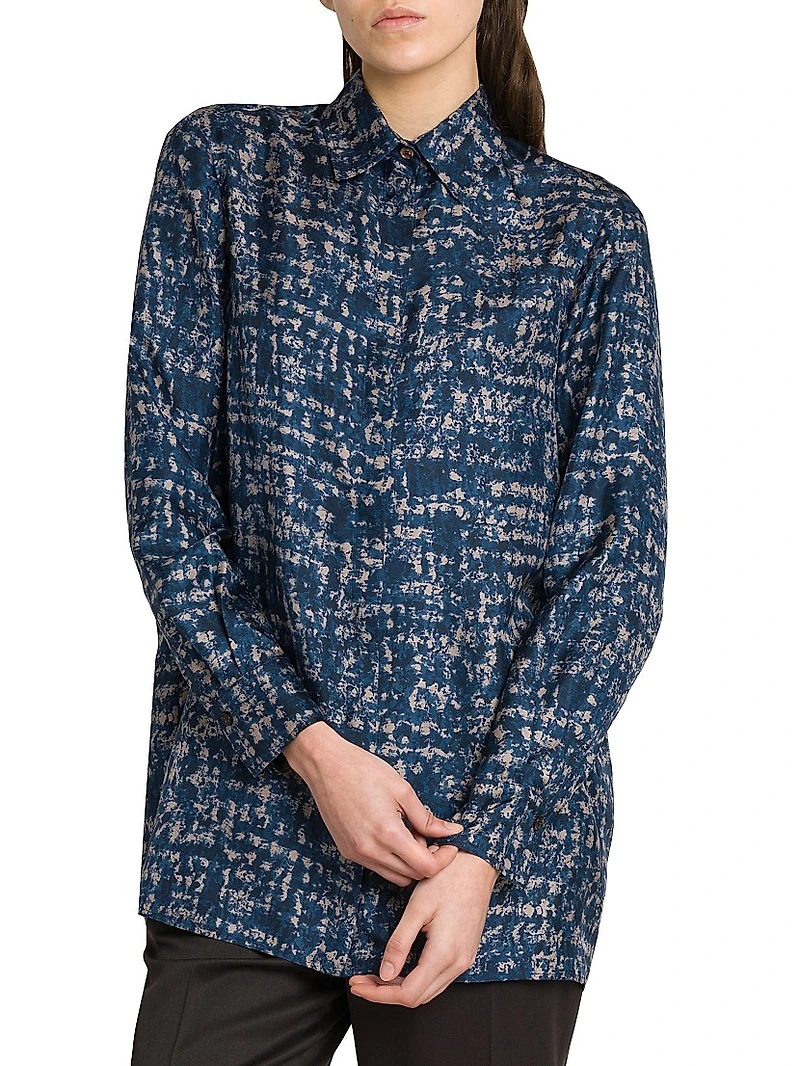 Printed Silk Blouse