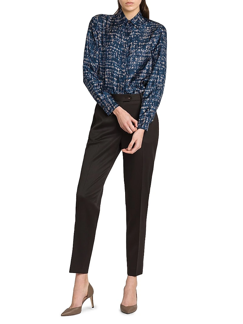 Printed Silk Blouse