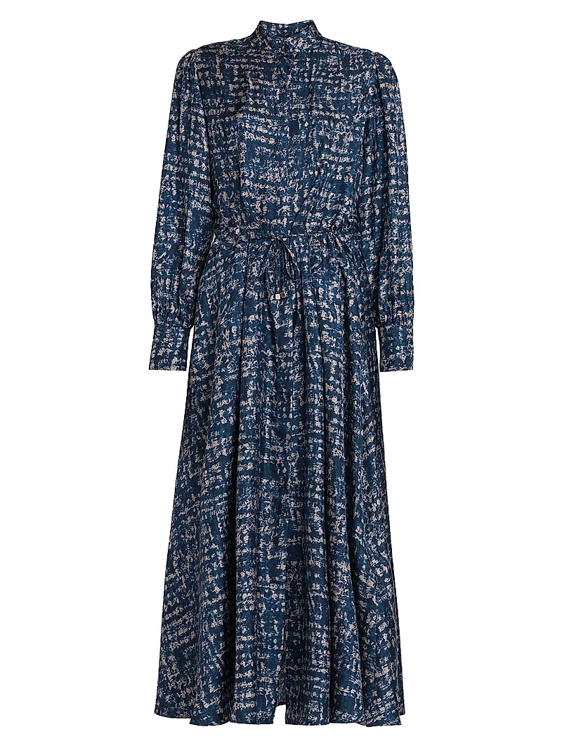 Printed Silk Shirtdress