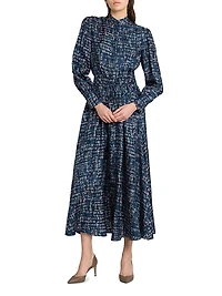 Printed Silk Shirtdress