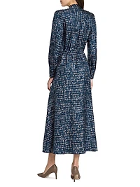 Printed Silk Shirtdress