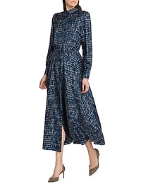 Printed Silk Shirtdress