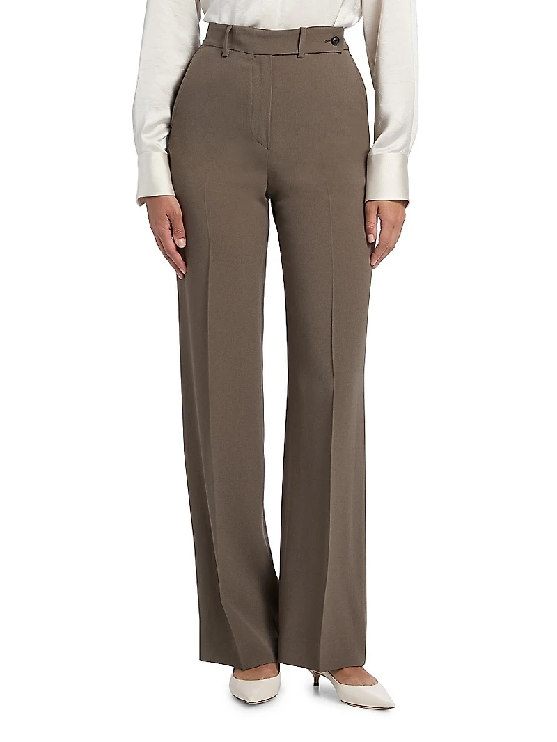 Creased Straight Trousers
