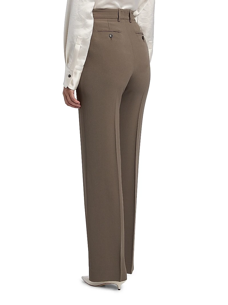 Creased Straight Trousers