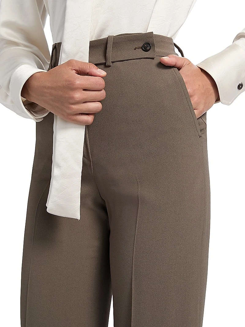 Creased Straight Trousers