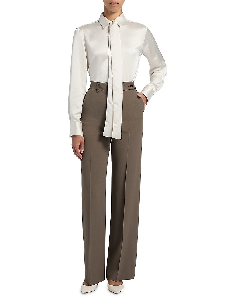 Creased Straight Trousers