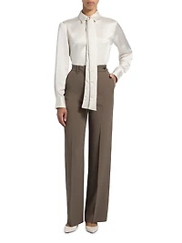 Creased Straight Trousers