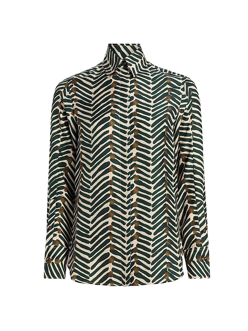 Printed Silk Blouse