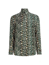 Printed Silk Blouse