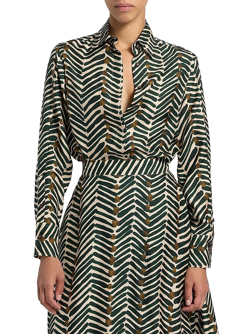 Printed Silk Blouse