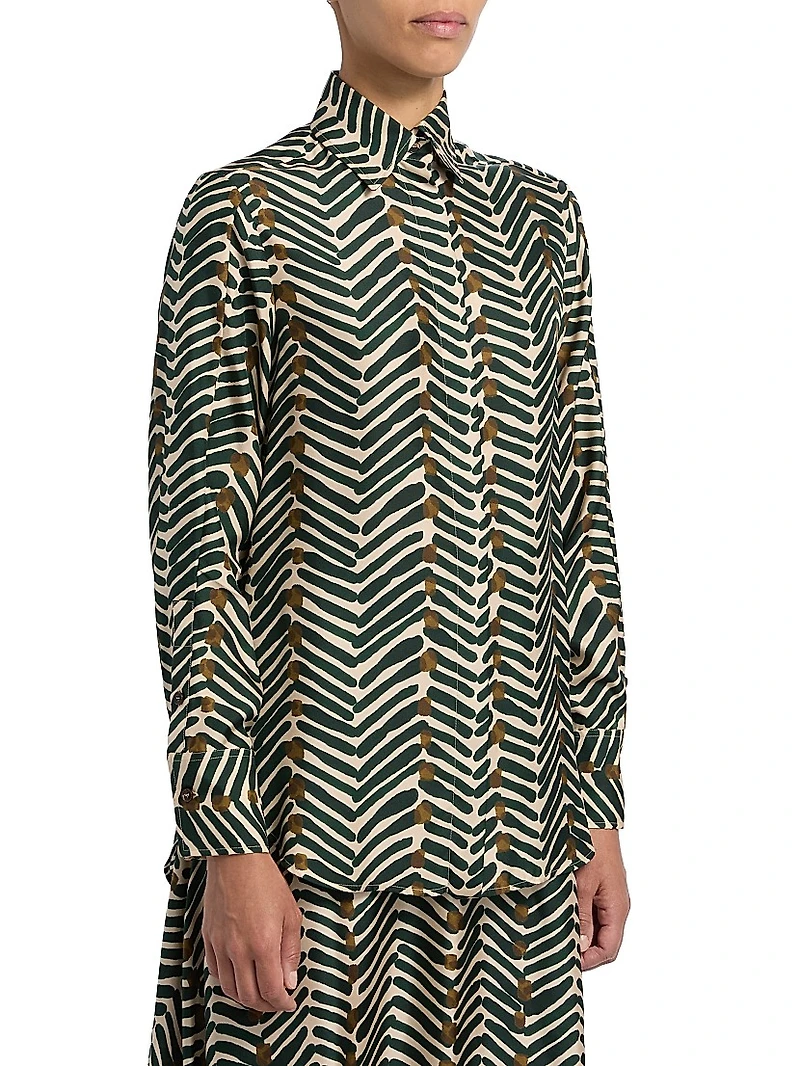 Printed Silk Blouse