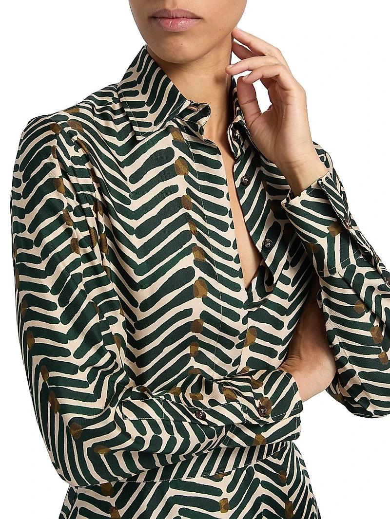 Printed Silk Blouse