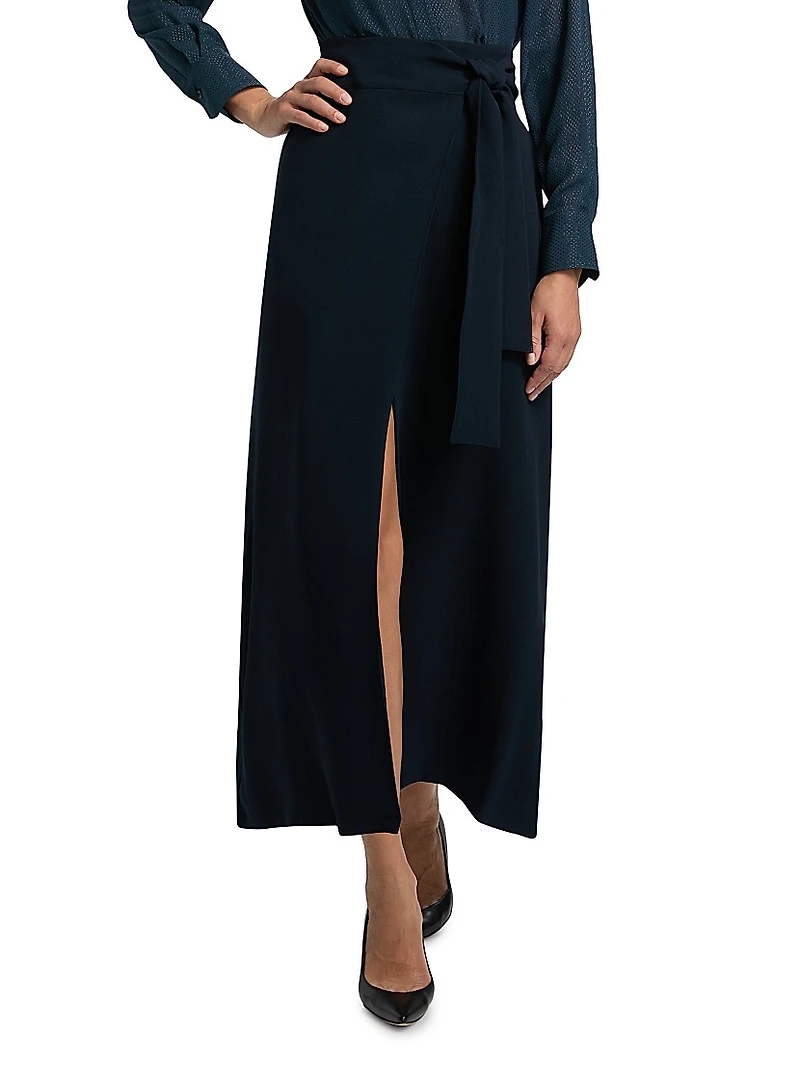 Wrap A-Line Maxi Skirt