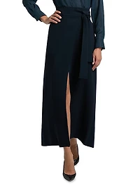 Wrap A-Line Maxi Skirt