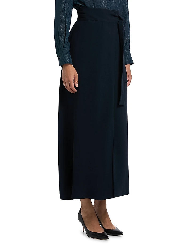 Wrap A-Line Maxi Skirt
