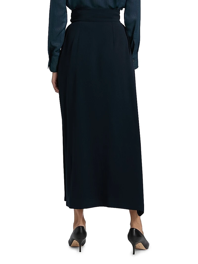 Wrap A-Line Maxi Skirt