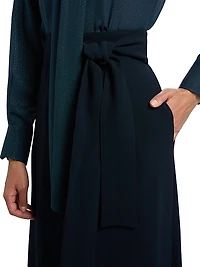 Wrap A-Line Maxi Skirt