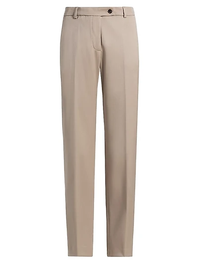 Stretch Wool Straight Trousers