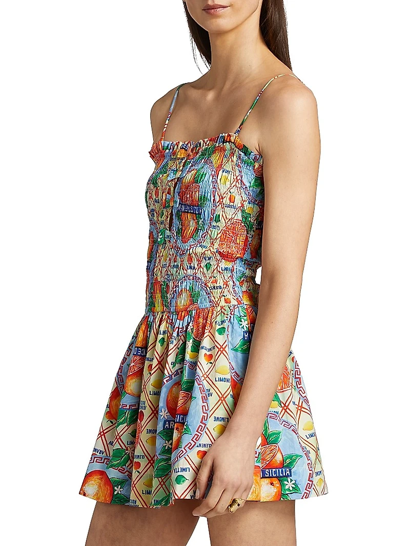 Fleur Shirred Mini Dress